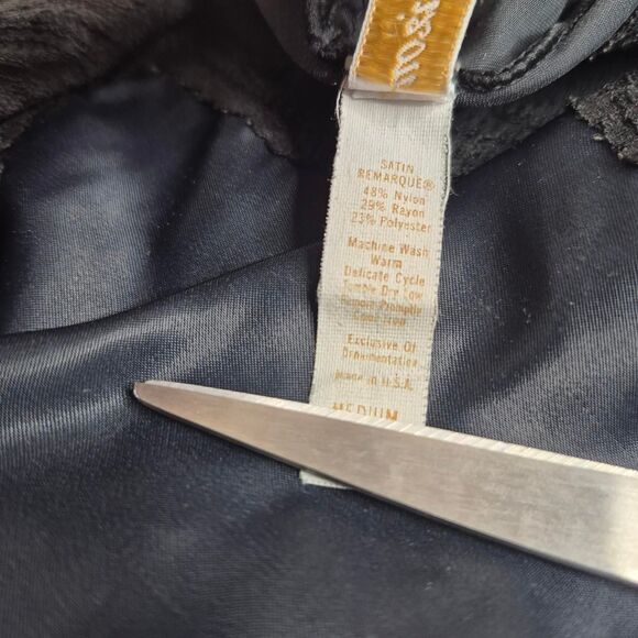 Barbizon Vintage 90s Y2K Black Lace Cami Top Satin Size Medium - Picture 4 of 4